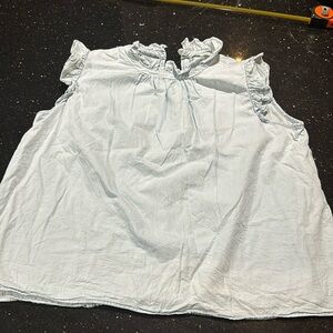 STARK light baby blue sleeveless tank top blouse